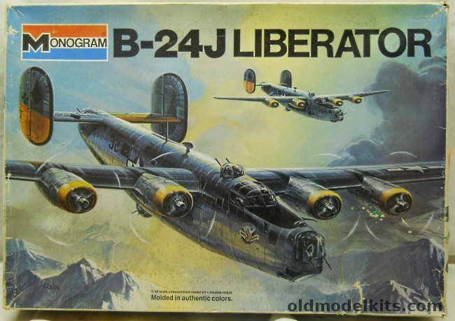 Monogram 1/48 Consolidated B-24J Liberator With Diorama Instructions, 5601 plastic model kit